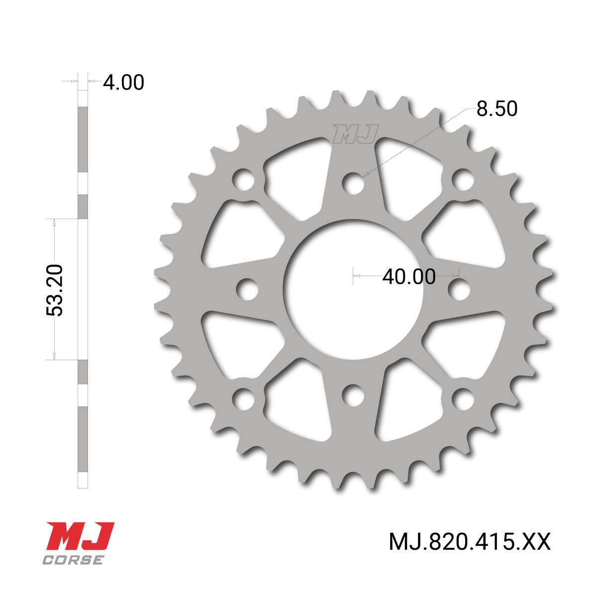 Mj Rear Sprocket For Metrakit Mini Gp Mj Corse