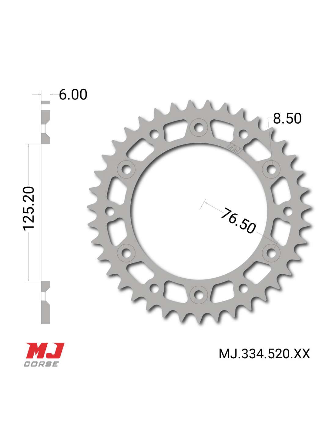 Mj Rear Sprocket For Voge Rally Mj Corse