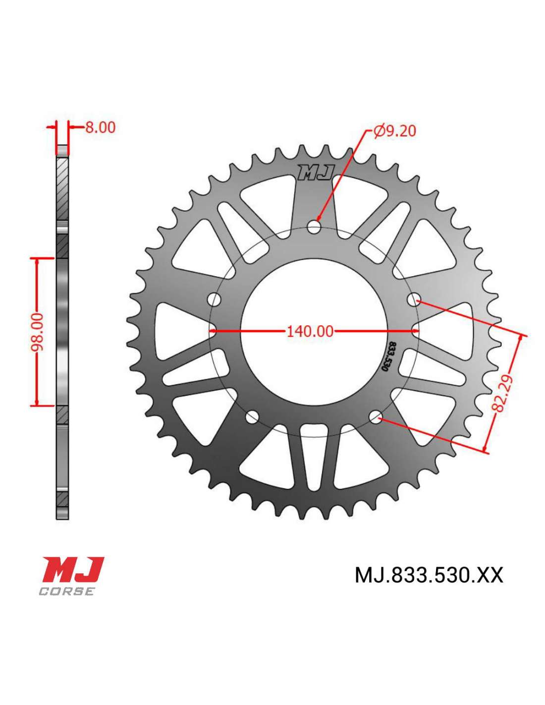 MJ Hintere Kettenräder Für Harley Davidson MJ para Harley Davidson Pan