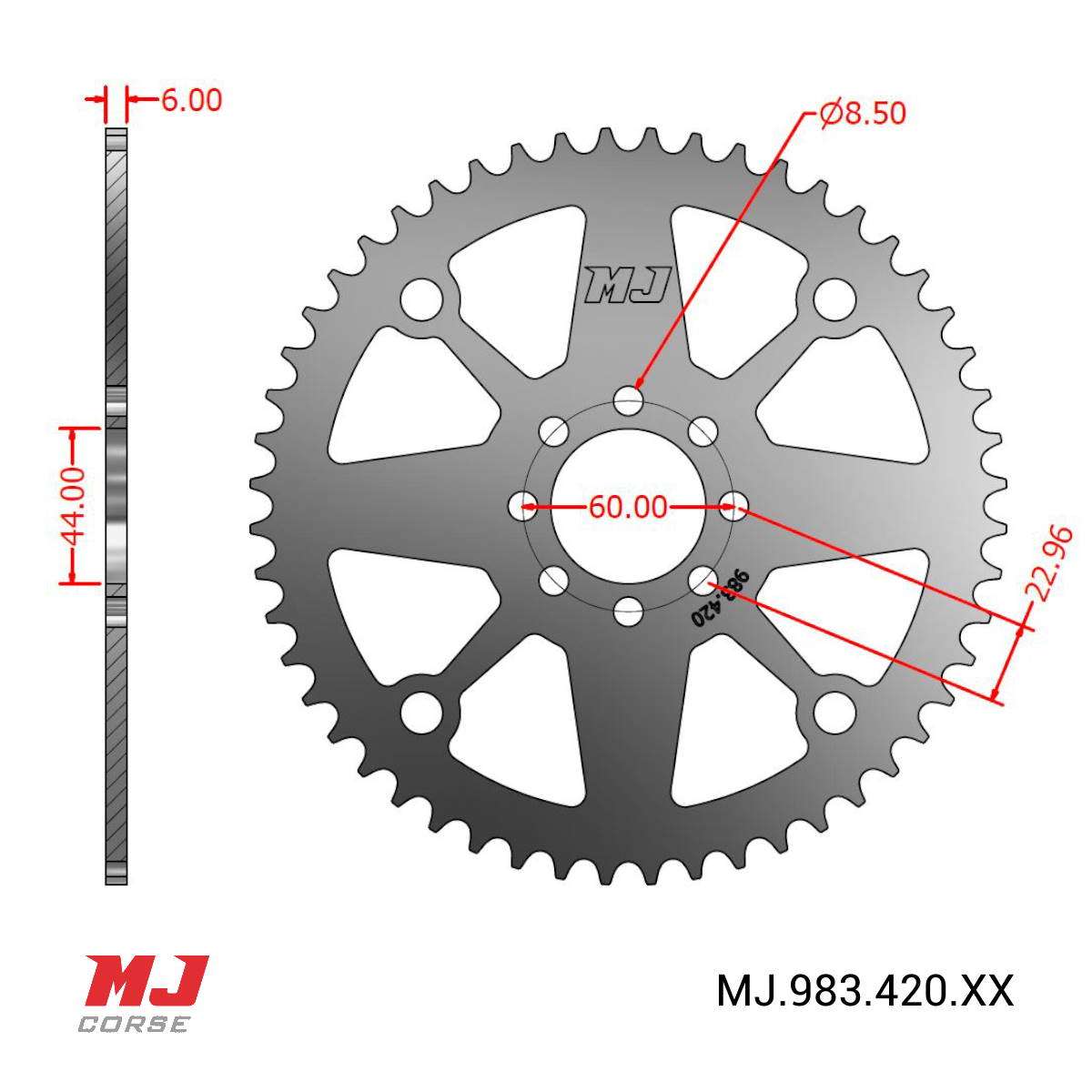 Couronne Mj Compatible Avec Yamaha Dt R Mj Corse