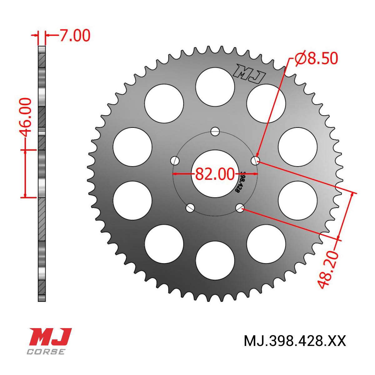 MJ Rear Sprocket For Fantic Caballero MJ Corse