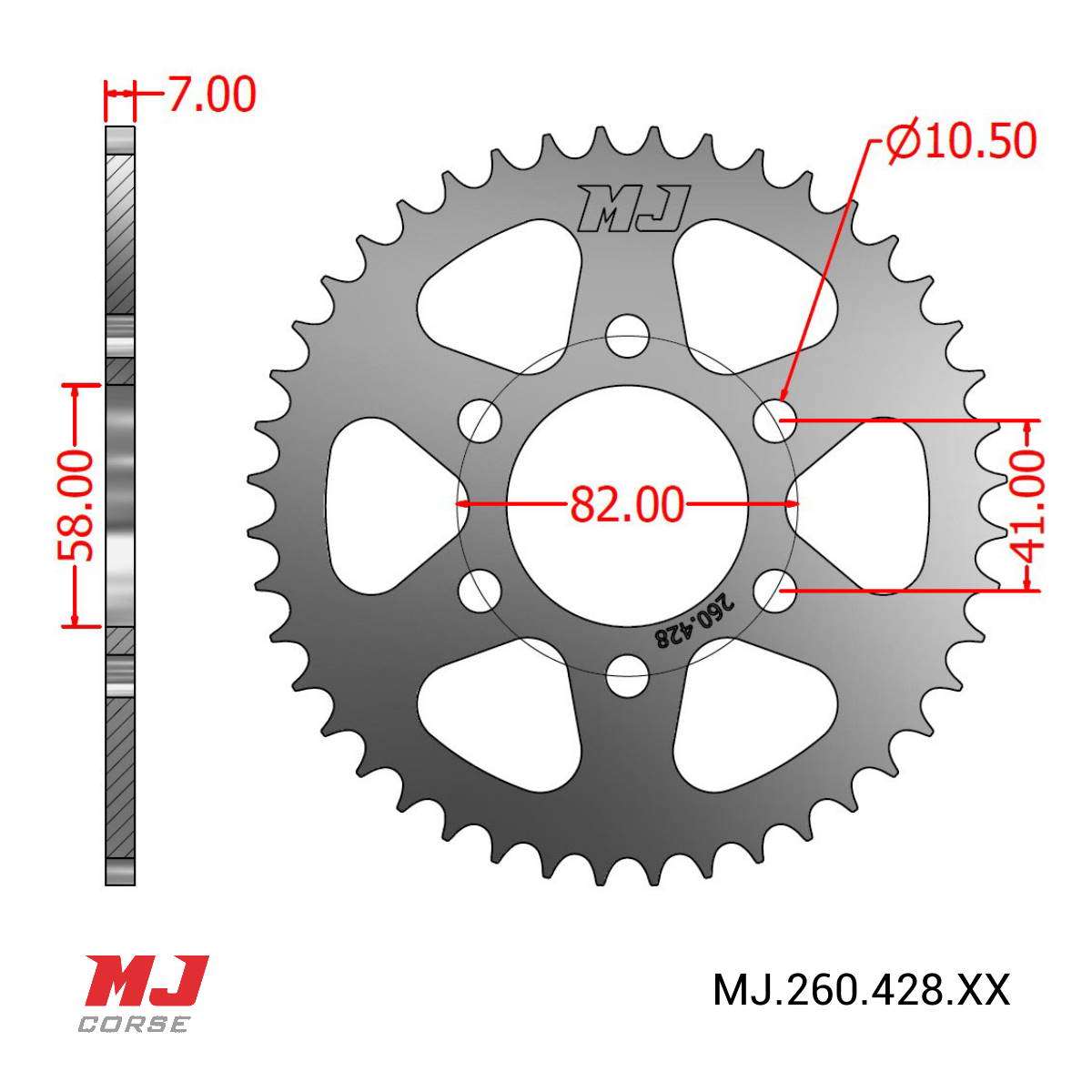 Rear Sprocket For Benelli Tnt Cbs Mj Corse