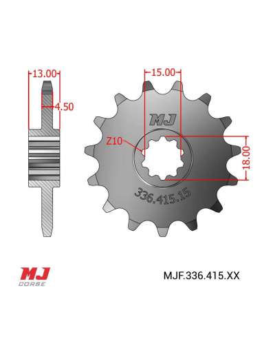 Pignon compatible avec Fantic Koala 50