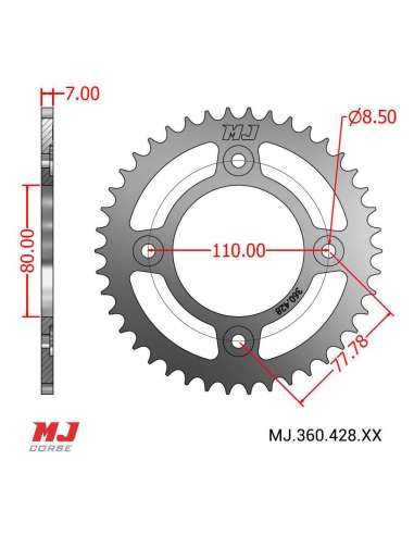 Corona MJ para Honda CBF 125 2009-2014