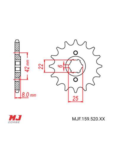 Piñón para CSR Twin 250 (Regal Raptor)