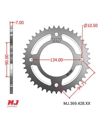 MJ rear sprocket for Honda CG 150 Titan Brazil