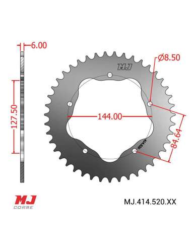 Corona MJ para Ducati 848 Evo 2008-2015