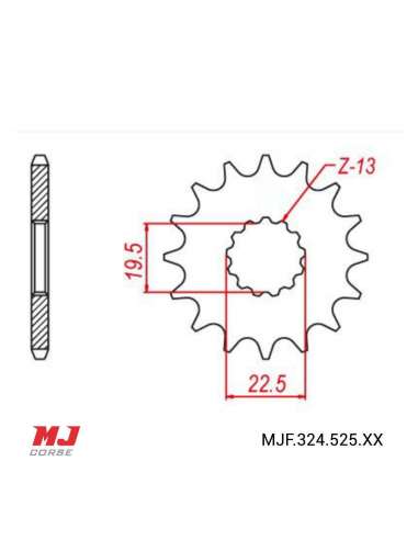 Front sprocket Suzuki Bandit 400 (GSF 400) 1990-1992