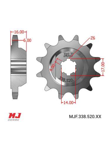 Front sprocket for Montesa Enduro 125 H