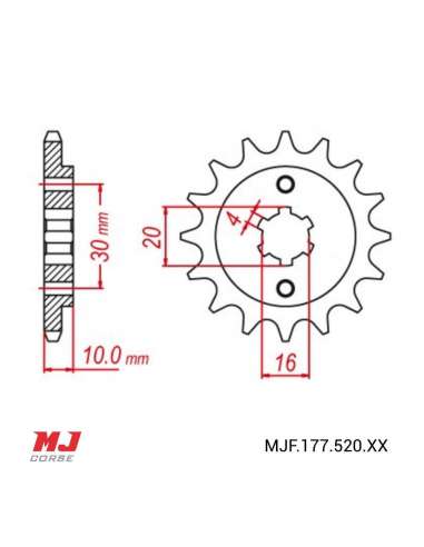 Pignon compatible avec Cagiva Aletta Oro 125 1985-1987