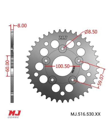 Corona MJ per Sanglas 400 (motore Yamaha)