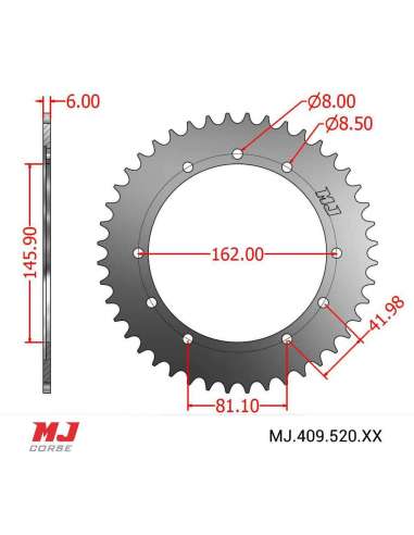 Corona MJ per Bultaco Alpina Modelo 99