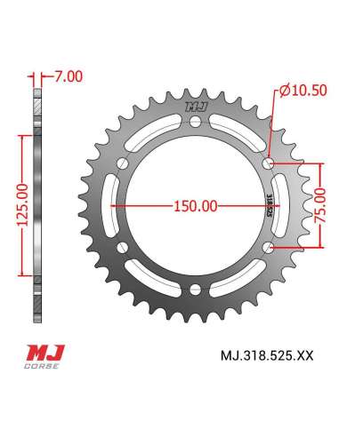 Rear sprocket for Benelli LEONCINO 500 TRAIL 18-20