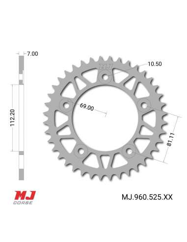 MJ-Hintere Kettenräder Für Yamaha MT-09 2021-2022