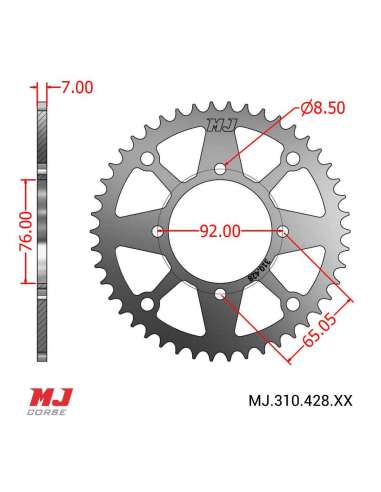 Corona MJ per CVM THUNDER 125 passo 415