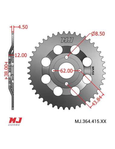 Corona MJ para Bultaco 49 GT