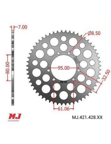 MJ-Hintere Kettenräder Für Montesa Enduro 125 H7
