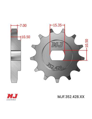 Pignon compatible avec Rieju Marathon 74