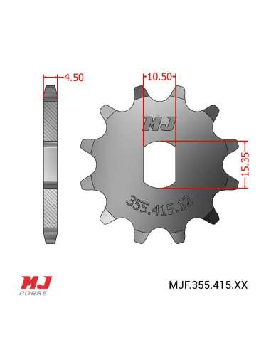 Front sprocket for Rieju P3