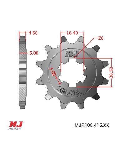 Pignon compatible avec Derbi CROSS 50