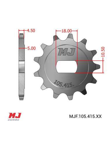 Front sprocket Gimson TT CANIGO