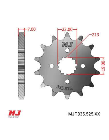 Pignon compatible avec Suzuki GSX 400 1986-1994 pas 525