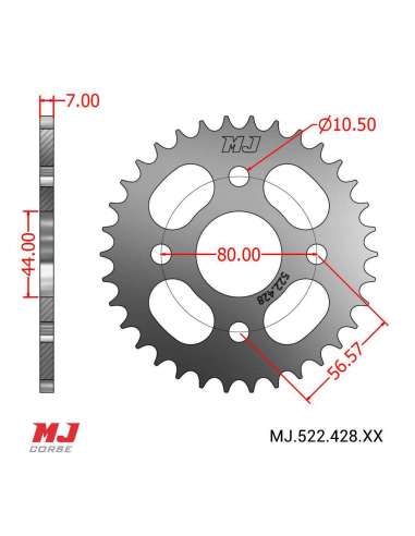 Couronne MJ compatible avec Masai A 50 XL 2016-2019