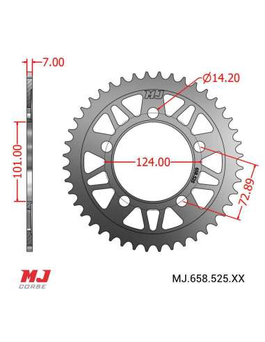 Couronne MJ compatible avec KTM 1190 RC8 R 2008-2015