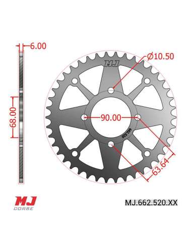 Corona MJ para Honda MTX 200 1983-1986