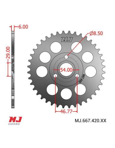 Corona MJ para Honda Z 50 1979-1994