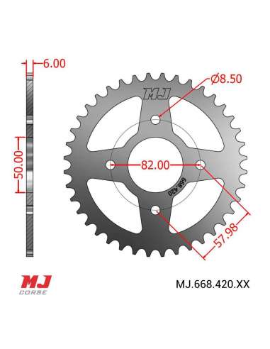 Corona MJ per Honda CB 50 J 1975-1984