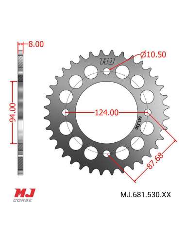 Corona MJ para Honda CB 550 (4 Cylinders) 1975-1980