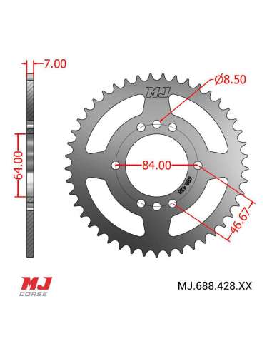 Corona MJ para Honda CT 90 1975-1979