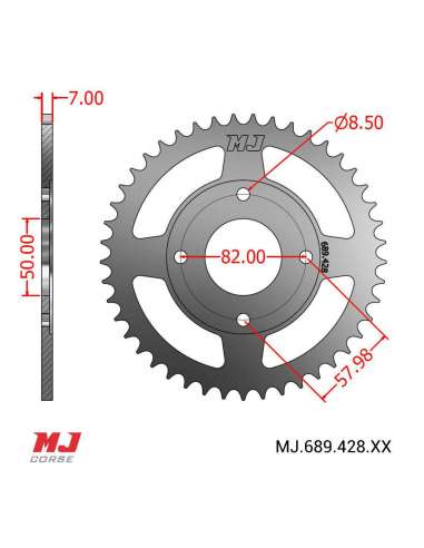 Couronne MJ compatible avec Honda CT 90 Australia 1975-1979