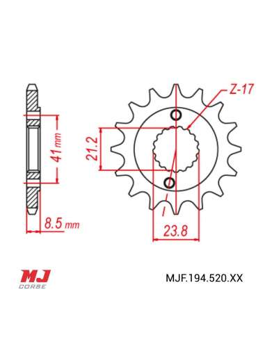 Front sprocket Honda TRX 400 EX Sportrax 1999-2004