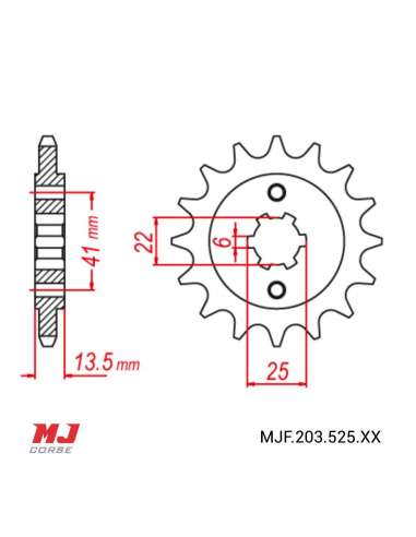 Front sprocket Honda Transalp 400 (XL 400 V) 1988-1991