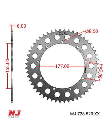 MJ rear sprocket for KTM 125 GS