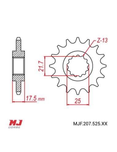 Front sprocket Honda CB 400 (CB-1) 1991-