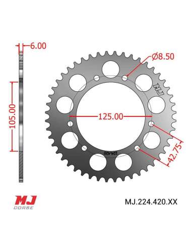 MJ-Hintere Kettenräder Für Malaguti XSM 50 03-11