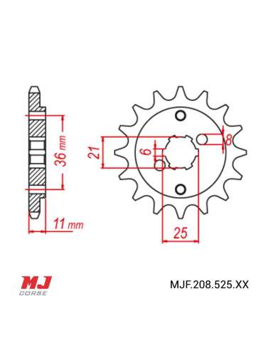 Pignon compatible avec Honda GB 400