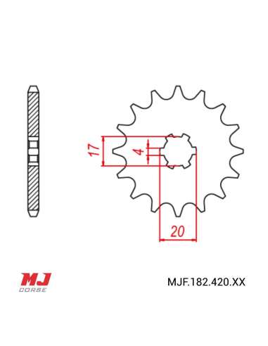 Pignon compatible avec Suzuki RM 50 1981-1982