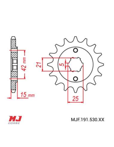 Pignon compatible avec Ducati F1 750 1985-1988