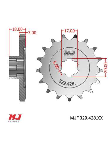 Pignon compatible avec Peugeot Movesa 125