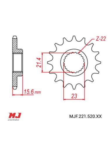 Ritzel für Yamaha XT 600 1987-1998