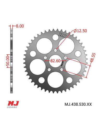 MJ rear sprocket for Harley Davidson Sportster 883 1984-1992 MODEL 1