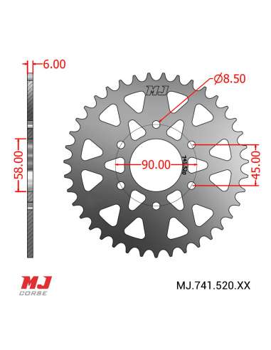 MJ-Hintere Kettenräder Für Pulsar NS 200