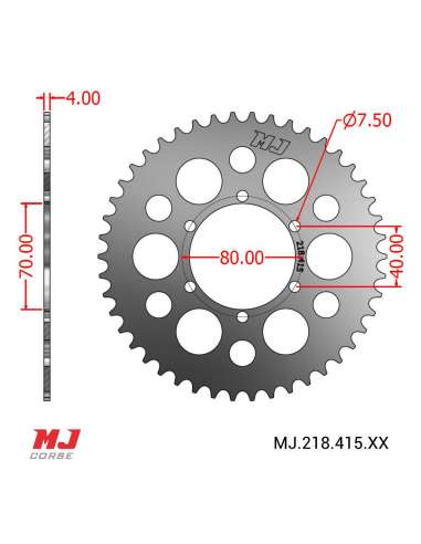 MJ-Hintere Kettenräder Für Derbi 49 SPORT