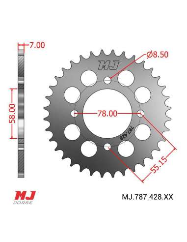 Corona MJ per Hyosung GV 125 C Aquila Classic 2011-2015