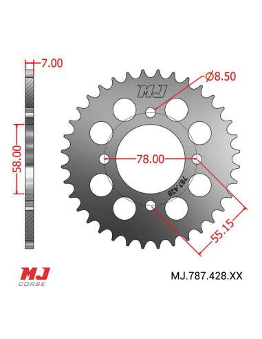 MJ-Hintere Kettenräder Für HMZ XRX 125