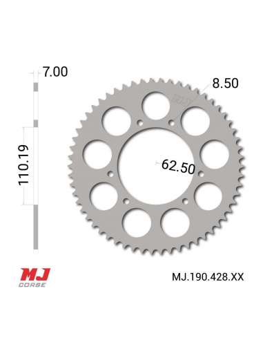 MJ rear sprocket for Sherco SM 50 2004-2006